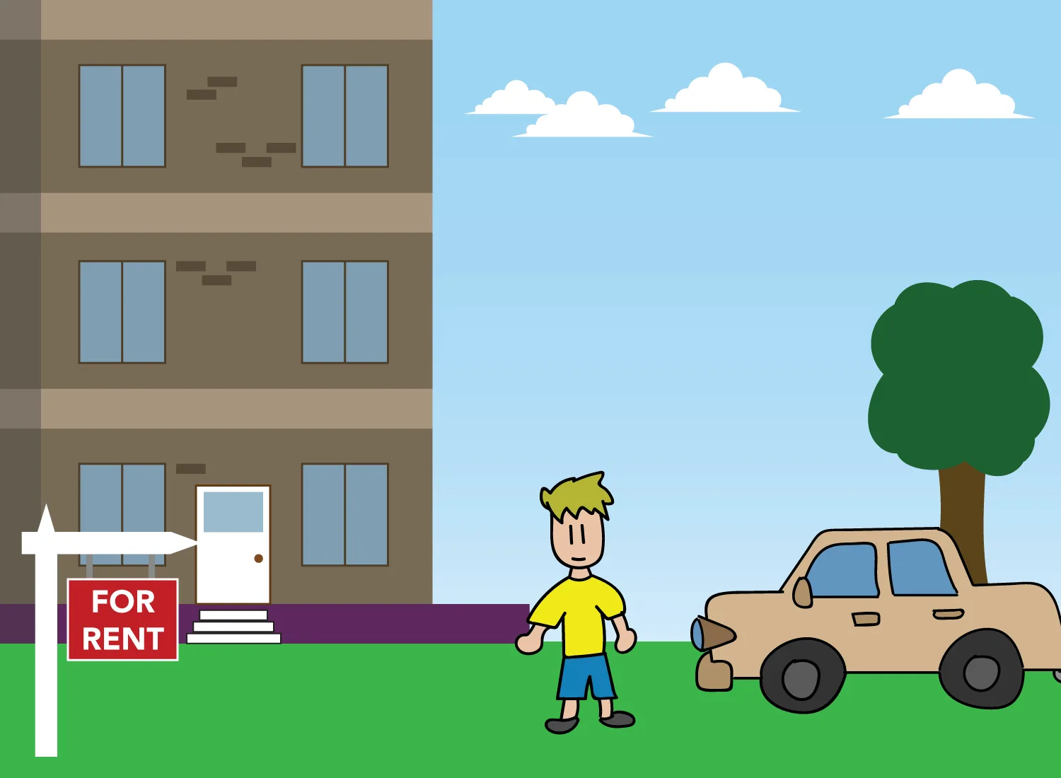 average person with apartment