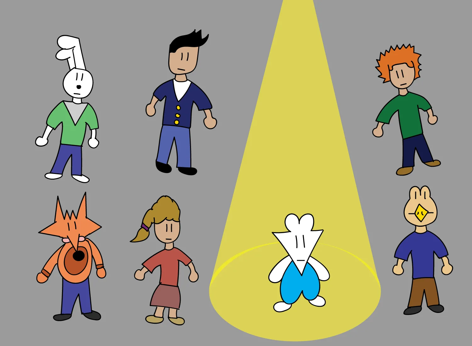 people focusing on one person in community